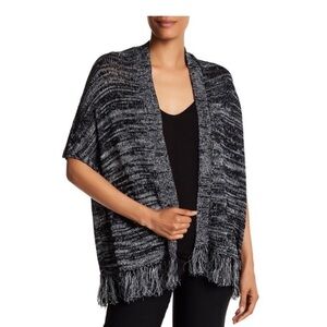 Joie Sona Fringe Cardigan Vest Style Sweater Stingray multi color gray size XS